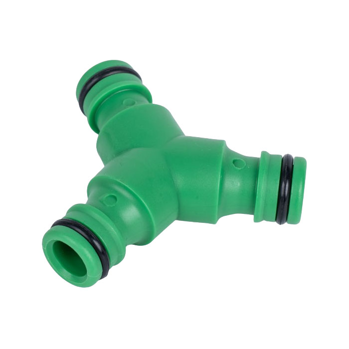 Plastic Three-Way Quick Connect Hose Connector